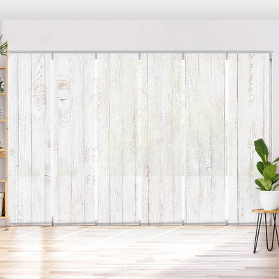 Schiebegardine Motiv Hintergrund Weisse Holzlatten