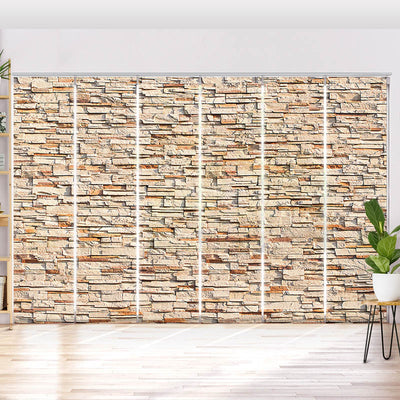 Schiebegardine Motiv Moderne Steinmauer