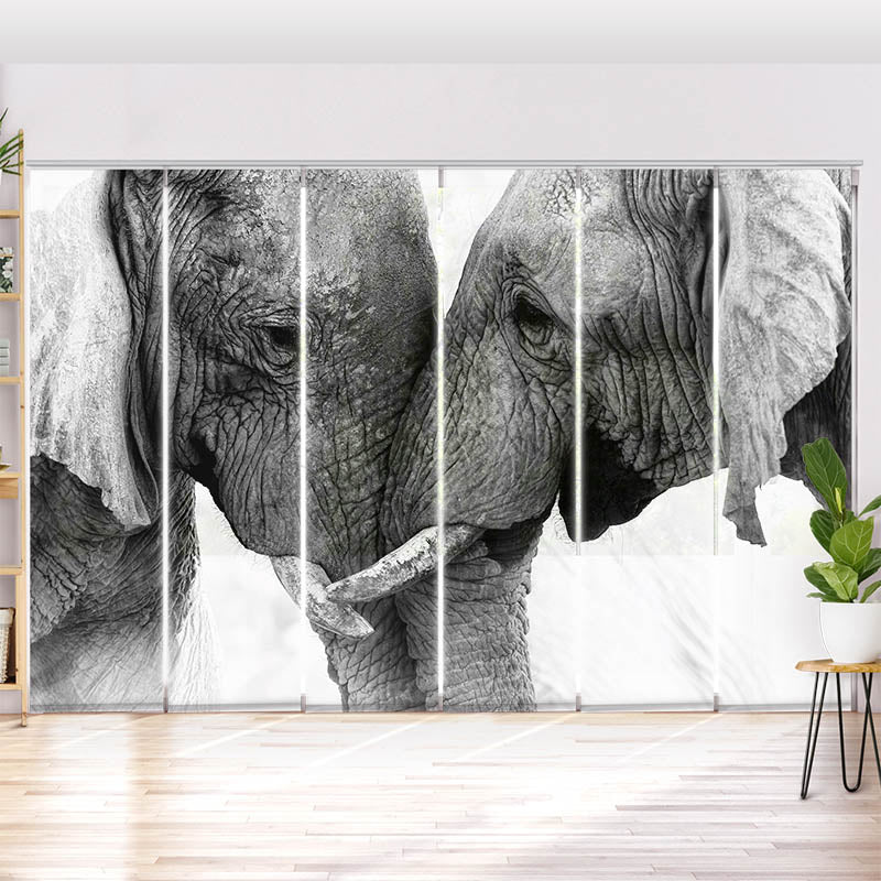 Schiebegardine Motiv Afrika Lefanten