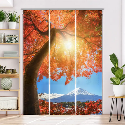 Schiebegardine Motiv  Herbst Fuji