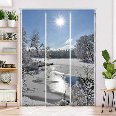 Schiebegardine Motiv Schneelandschaft