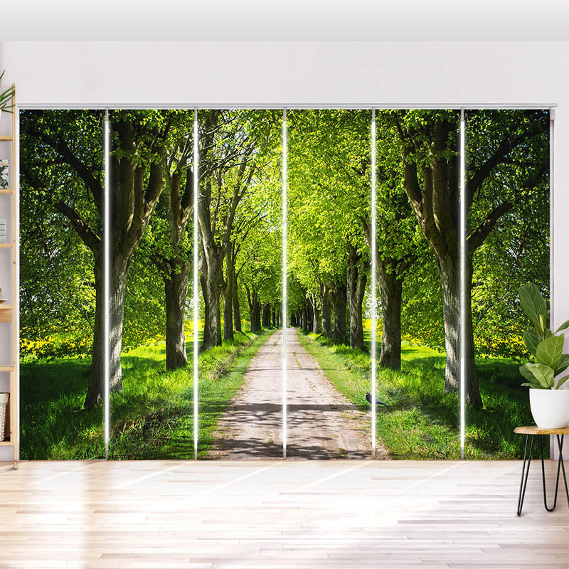 Schiebegardine Motiv Schoene Allee
