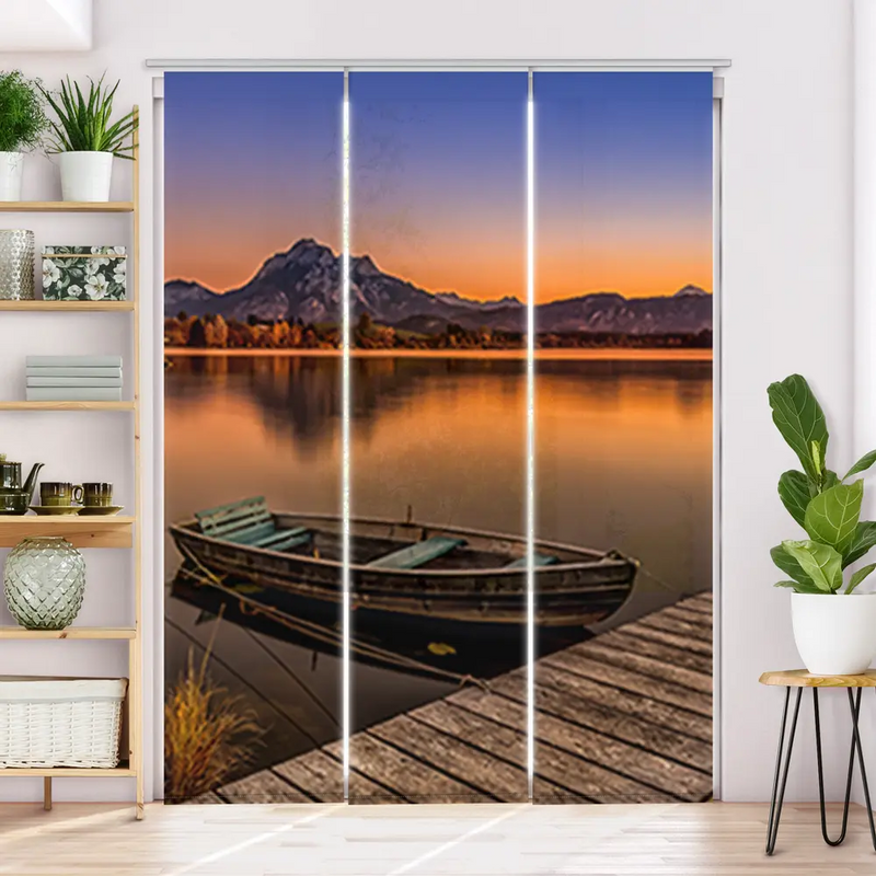 Schiebegardine Motiv Abendstimmung am Hopfensee