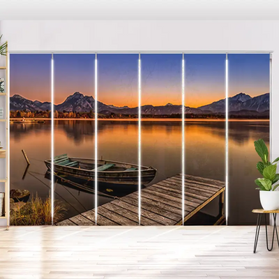 Schiebegardine Motiv Abendstimmung am Hopfensee