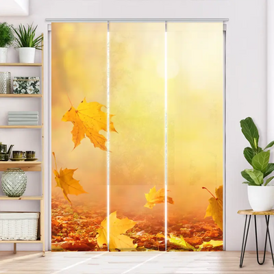 Schiebegardine Motiv  Herbstlaub
