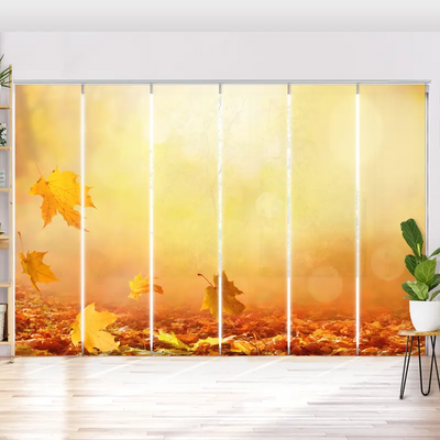 Schiebegardine Motiv  Herbstlaub
