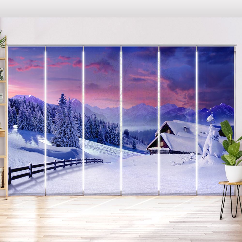 Schiebegardine Motiv "Winterlandschaft"