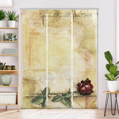 Schiebegardine Motiv Retro Rose