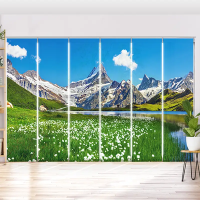 Schiebegardine Motiv Schweizer Alpen Bachalpsee