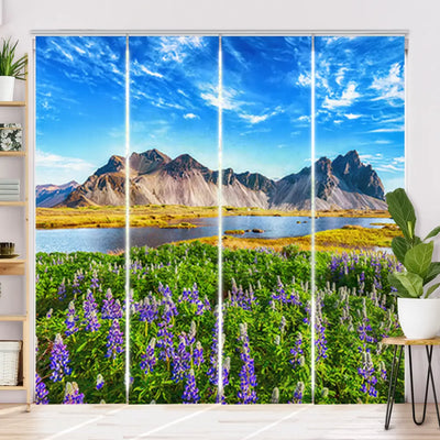 Schiebegardine Motiv Berglandschaft Island