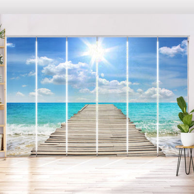 Schiebegardine Motiv Steg ins Meer