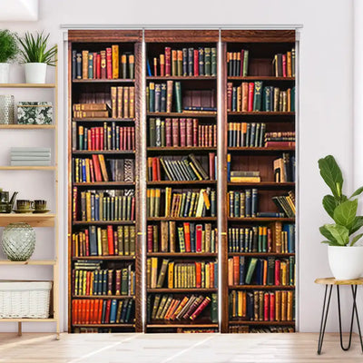 Schiebegardine Motiv Altes Bücherregal