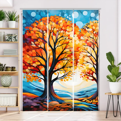 Schiebegardine Motiv Baeume Im Herbst Gemaelde