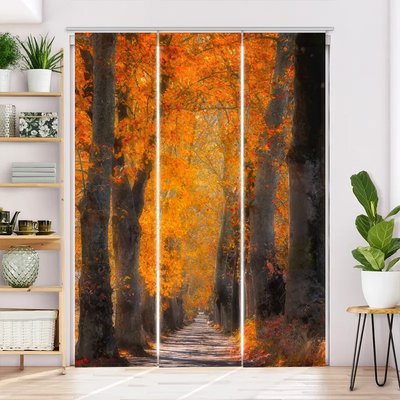 Schiebegardine Motiv Herbstschatten