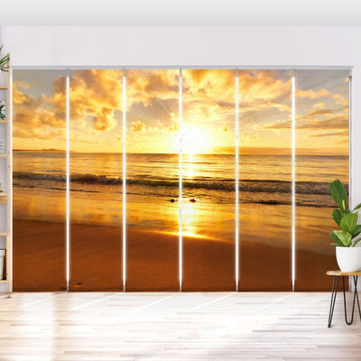 Schiebegardine Motiv Sonnenaufgang Strand