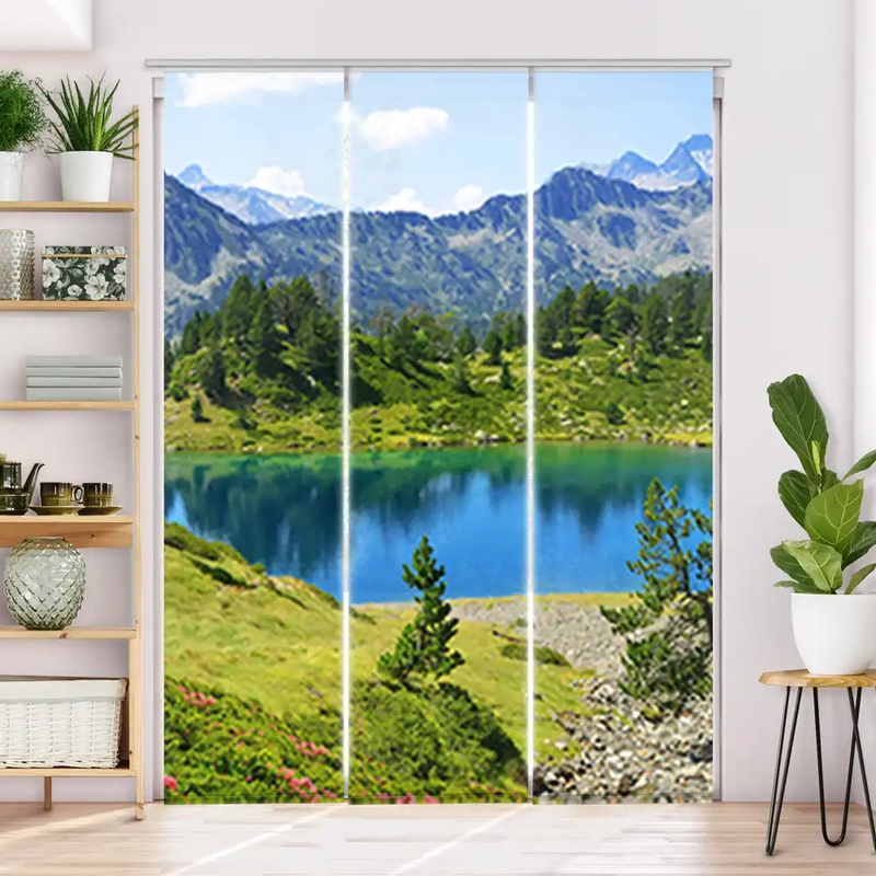 Schiebegardine Motiv Berglandschaft mit See