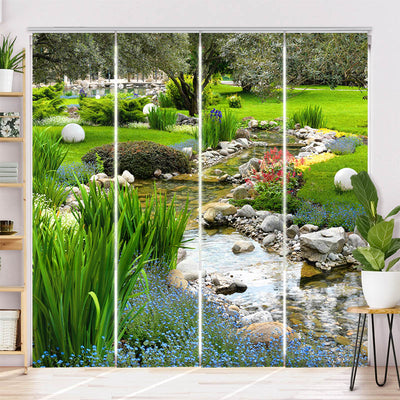 Schiebegardine Motiv Wunderschoener Garten