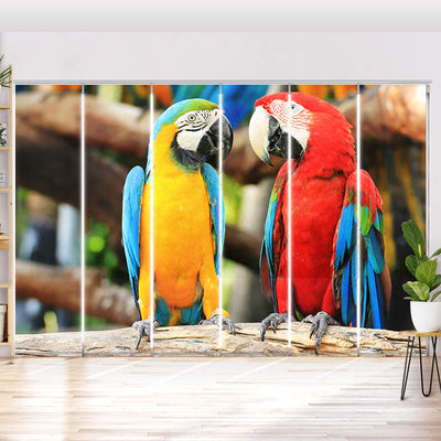 Schiebegardine Motiv Papageien
