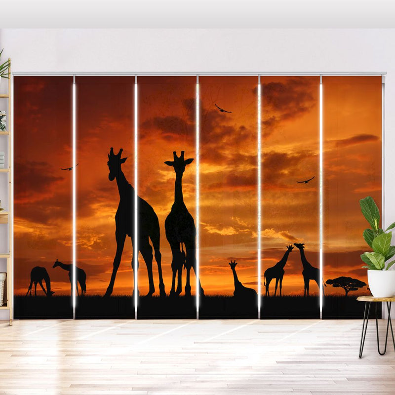 Schiebegardine Motiv "Giraffen Afrika"
