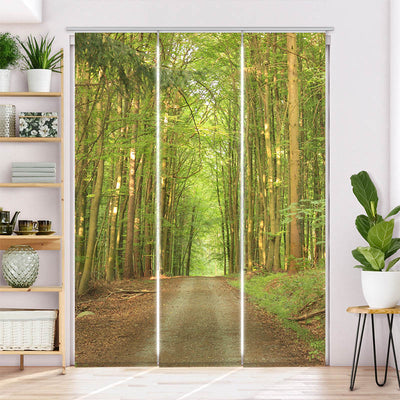 Schiebegardine Motiv Bambuswald Weg