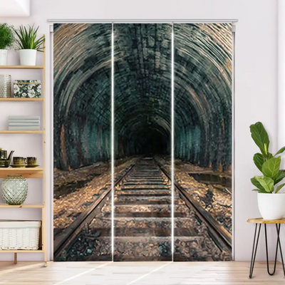 Schiebegardine Motiv Alter Eisenbahn Tunnel