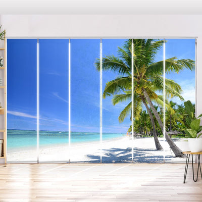 Schiebegardine Motiv Meer Palmen Strand