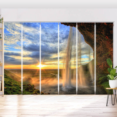 Schiebegardine Motiv Seljalandfoss Wasserfall