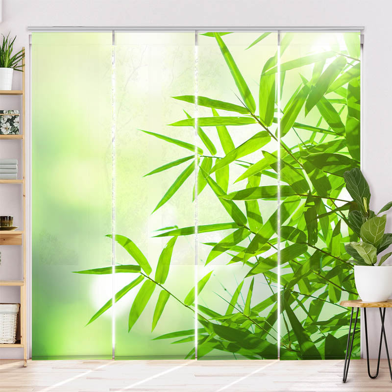 Schiebegardine Motiv Bambus Strauch