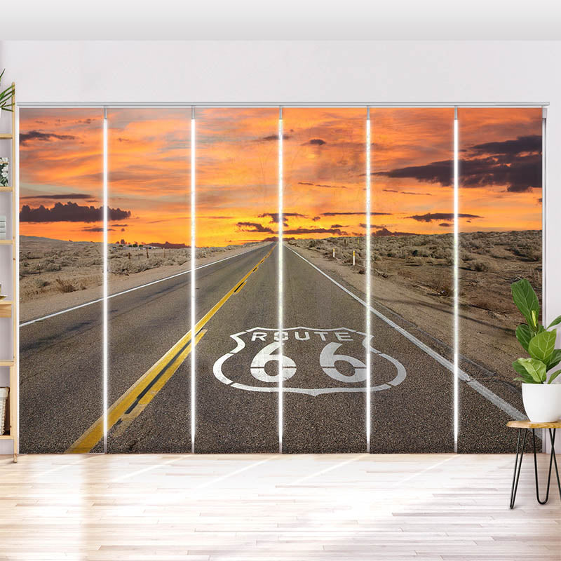 Schiebegardine Motiv Route 66