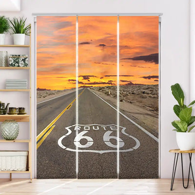 Schiebegardine Motiv Route 66