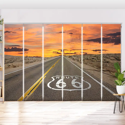 Schiebegardine Motiv Route 66