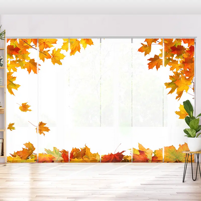 Schiebegardine Motiv Herbstlaub