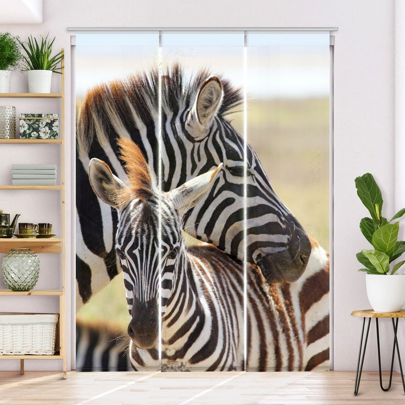 Schiebegardine Motiv "Zebras"