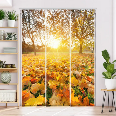 Schiebegardine Motiv Herbstlaub