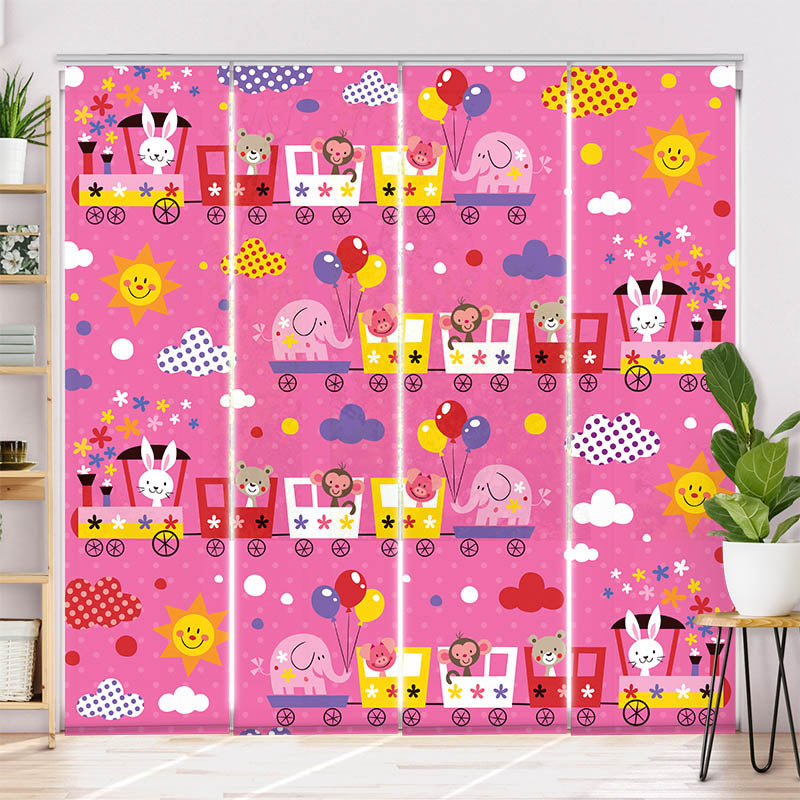 Schiebegardine Motiv "Eisenbahn"