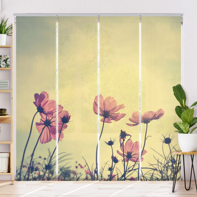 Schiebegardine Motiv Vintage Blumen