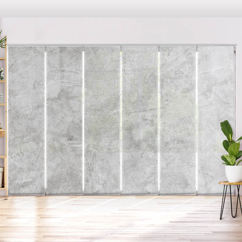 Schiebegardine Motiv Beton Optik Hell