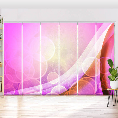 Schiebegardine Motiv Grafik Pink