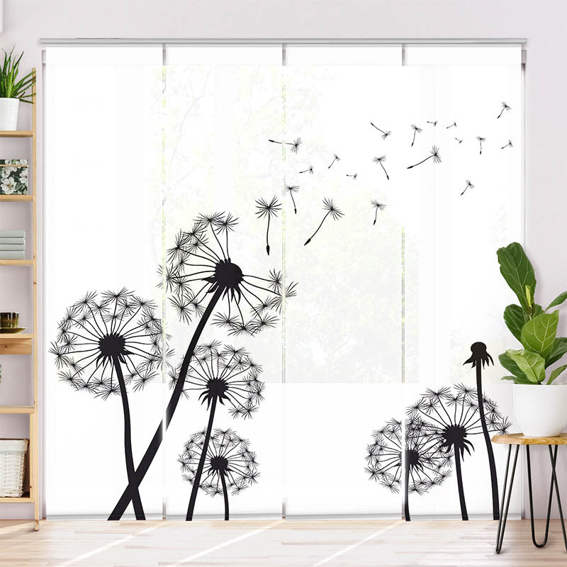 Schiebegardine Motiv Pusteblumen Grafik