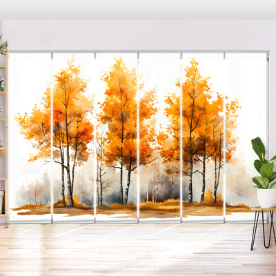 Schiebegardine Herbstmotiv