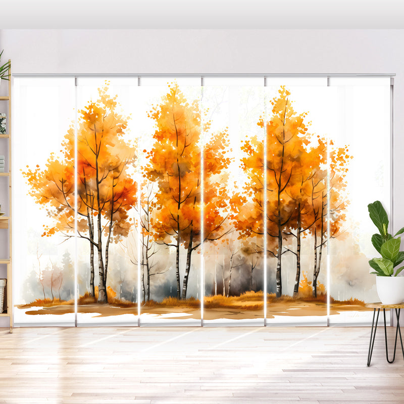 Schiebegardine Herbstmotiv