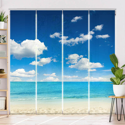 Schiebegardine Motiv Wiese mit Wildblumen