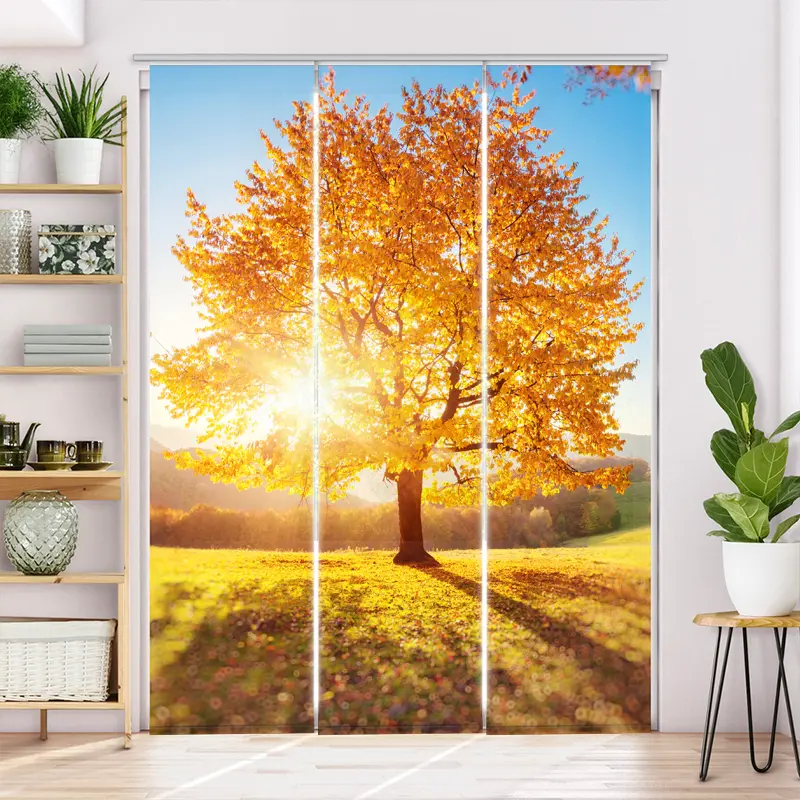 Schiebegardine Motiv  "Herbstbaeume"