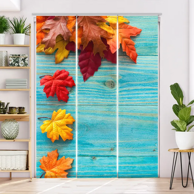 Schiebegardine Motiv  Ahornblaetter