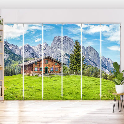 Schiebegardine Motiv Berghütte in den Alpen