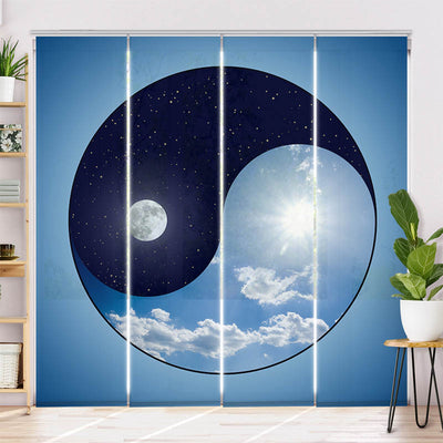 Schiebegardine Motiv Yin und Yang