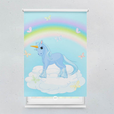 Plissee Motiv Einhorn auf der Wolke