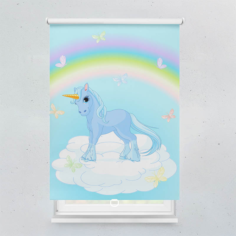 Plissee Motiv Einhorn auf der Wolke