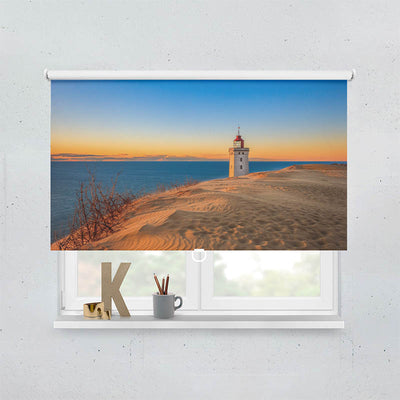 Plissee Motiv Leuchtturm Meer