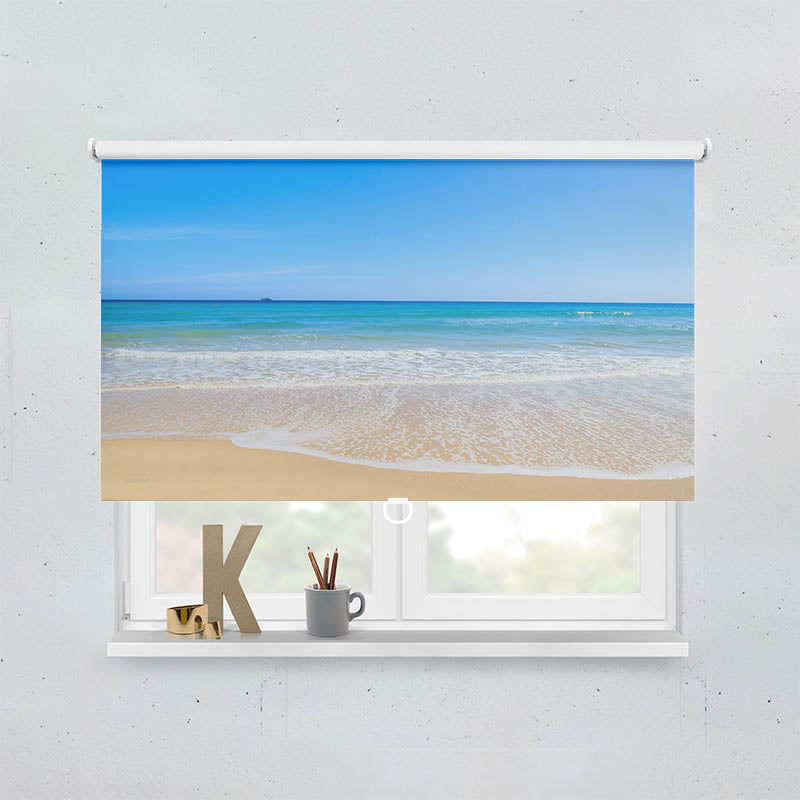 Plissee Motiv Strand und Meer